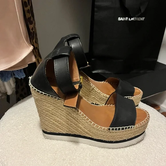 See By Chloe Glyn Platform Wedge Espadrille Sandals - Picture 14 of 16